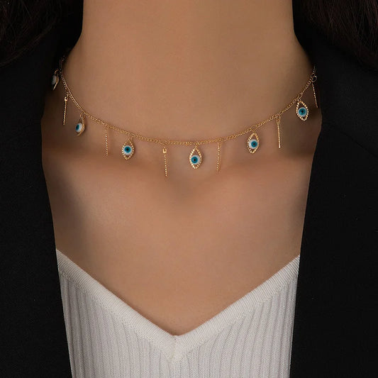 Blue Eye Charm Necklace