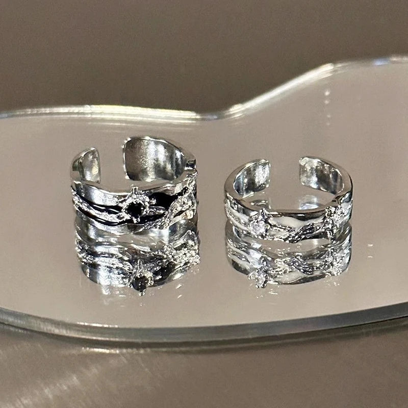 Black Crystal Statement Ring